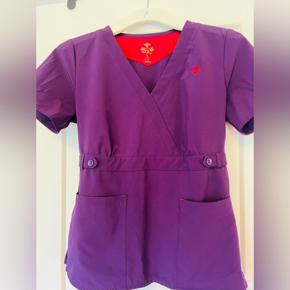 WOMENS SCRUB TOP - Picture 2 of 4